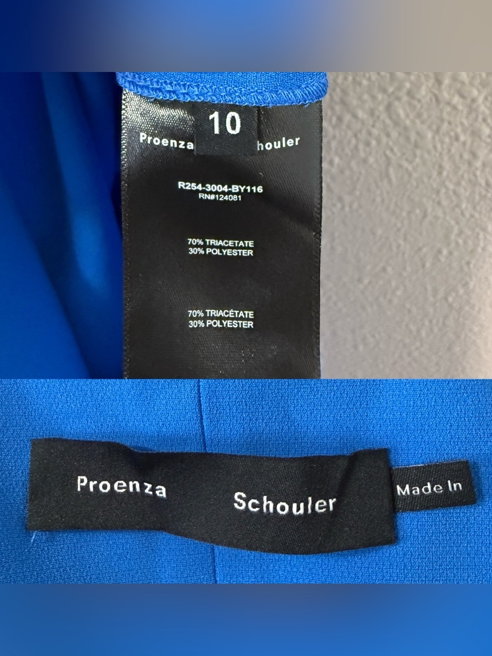 NWOT Proenza Schouler Faye Backless Gown Blue Cowl Neck Maxi Dress 10 Wedding - Picture 7 of 8